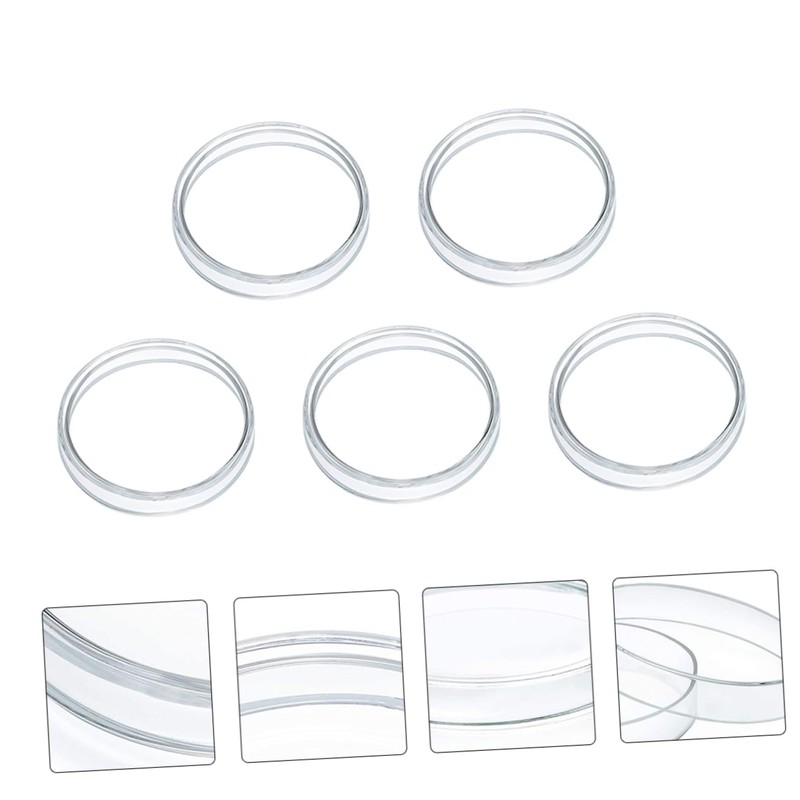 KICHOUSE Glass Design Petri Dishes Flat Bottom 100mm High Borosilicate