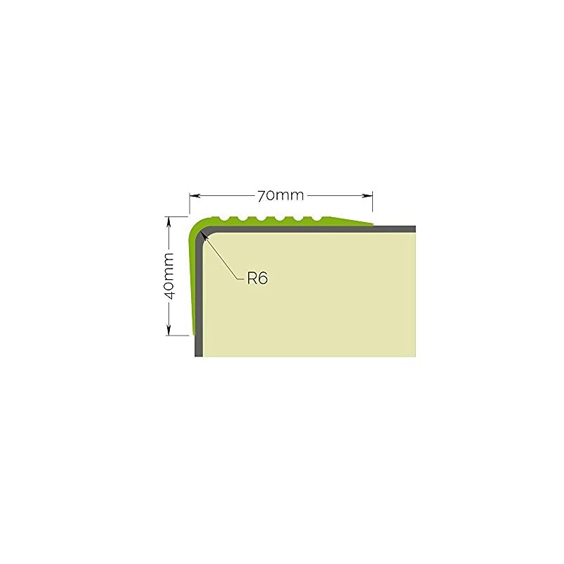 Proper Tools Stair Anti Slip Nosing Rubber Angle Step Edge