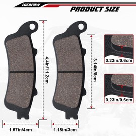 Brake Pads Front and Rear Compatible with CBR1100XX 1997-2003 / Goldwing 1800 GL1800 2001-2008 / Interceptor 800 VFR800F 1998-2001 / ST1100 1996-2000 / ST1300 2003-2007 / VTX 1800 2002-2008