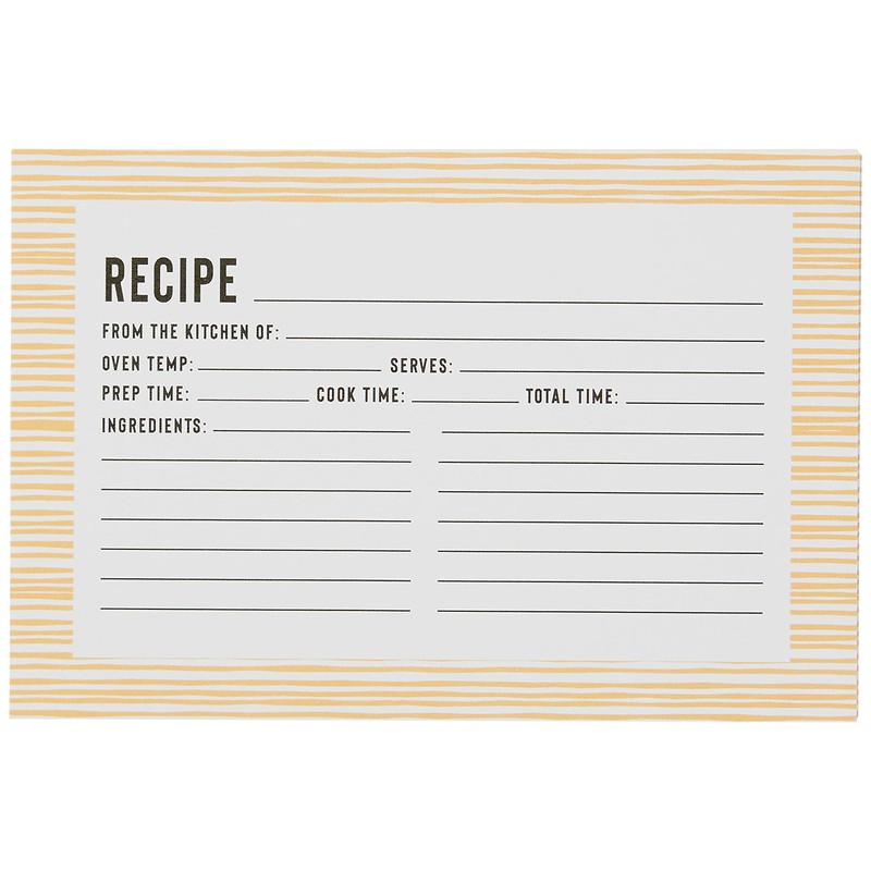 C.R. Gibson Q12-24440 Bloom Double Sided Recipe Card Set, 4"