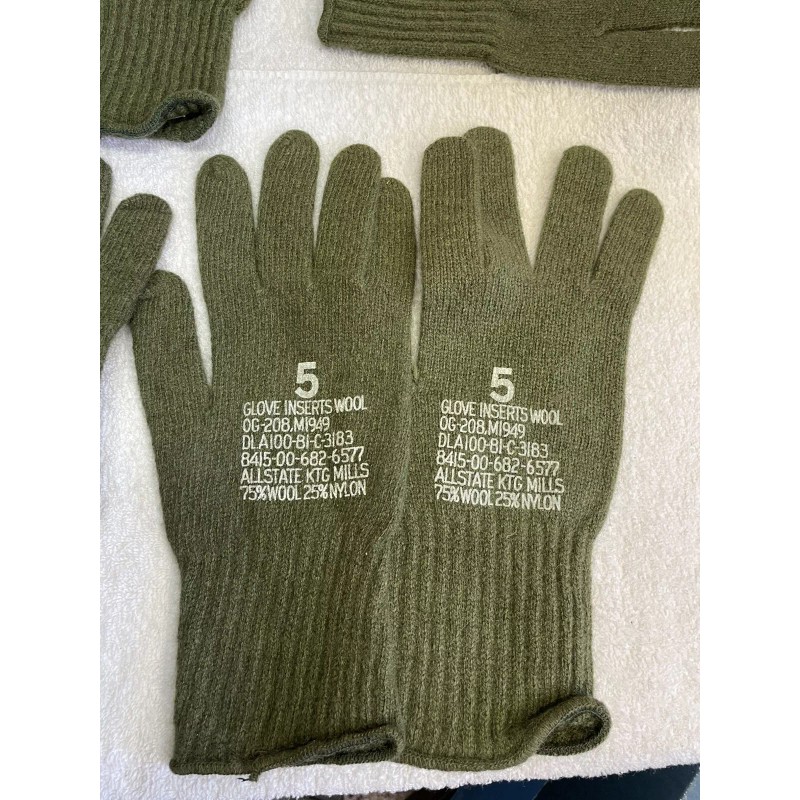 Genuine US Military US GI Glove Inserts Size 5 Cold