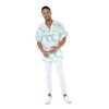 Matchable Family Hawaiian Luau Shirts, Orchid Breeze White, Men, Large
