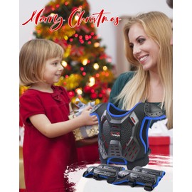 StarknightMT Kids Dirt Bike Gear - Youth Motorcycle Riding Protective Gear ATV Chest Protector Motocross Armor Suit for Boys Girls Mountain Biking Cycling, Blue