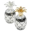Godinger Pineapple Salt & Pepper Set,Silver/Gold