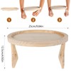 Natural Pine Wood Sofa Side Tables Waterproof Round Portable and