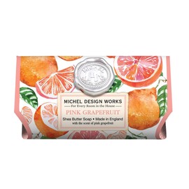 Michel Design Works Oversized Triple Milled Bath Soap Bar, Large, Pink Grapefruit, 8.7 Ounce by Michel Design Works