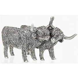 Silver Highland Coo Pair