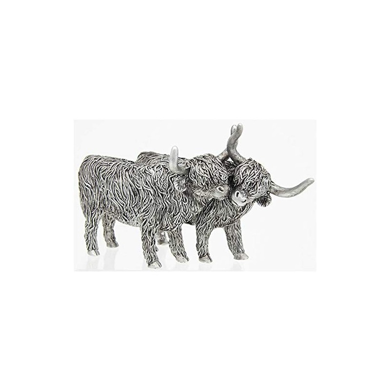 Silver Highland Coo Pair
