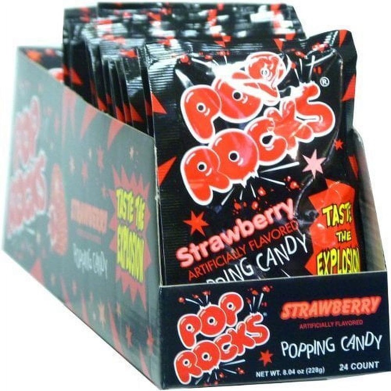 Pop Rocks Strawberry 0.33 oz Each (Pack of 24)