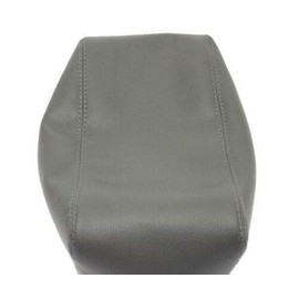 Fits 2005-2012 Nissan Pathfinder Real Gray Leather Center Console Lid Armrest Cover Cover (Skin Only)