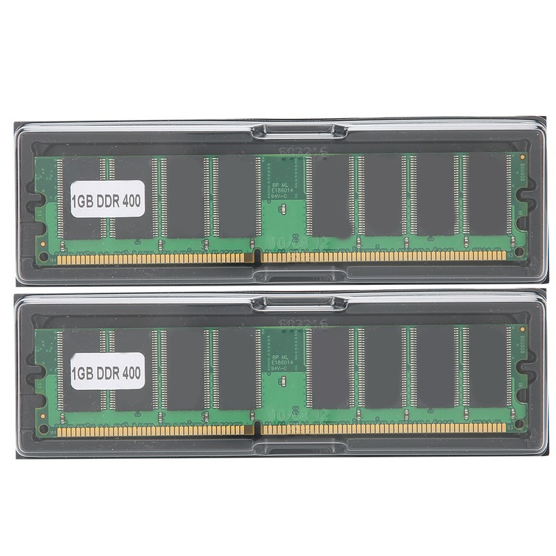 2Pcs Memory Module Desktop Computer Double‑Sided 16‑Grain DDR 1GB 400MHZ