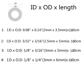 Fuel Line Hose Tube,For Poulan Craftman Chainsaw String Trimmer Blower, Common 2Cycle Small Engines,Mowers & Outdoor PowerTools (1.8m*4 Size)