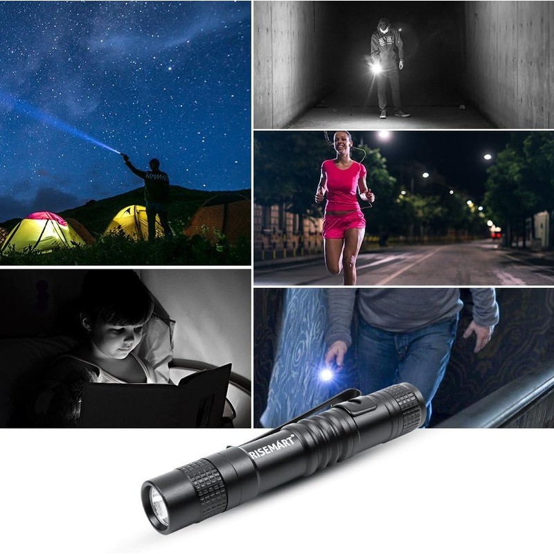 RISEMART Super Small Mini Flashlight AAA 100 Lumens Ultra Bright
