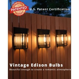 Doeslag Fence Lights, 8 Pack Deck Light Waterproof Solar Outdoor Lights for Garden Post