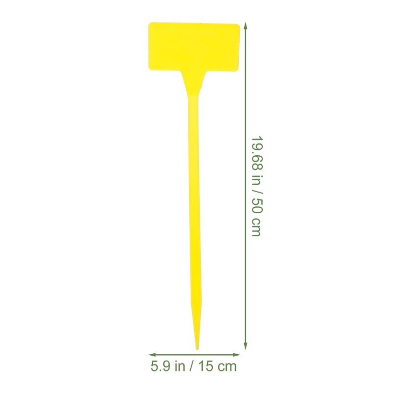 OUNONA Waterproof Plant Markers 30 CM Yellow 10 PCS