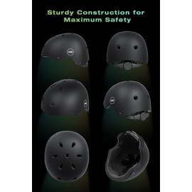 XJD Kids Bike Helmet,Multi-Sport Protective Gear Set for 3-5-8-14 Years Boys Girls with Knee and Elbow Pads Wrist Guards fit Roller Skates,Cycling,Skateboarding,Skating Scooter (Multi-Colors)