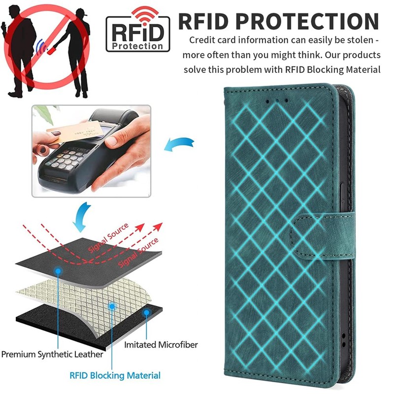 BAILI RFID Blocking Case for Oukitel C58/C58 Pro, Kickstand, Card