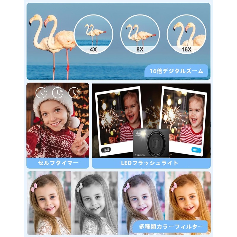 YULINJIA Digital Camera 4K Transmitting to Smartphones, Digital Camera, WIFI