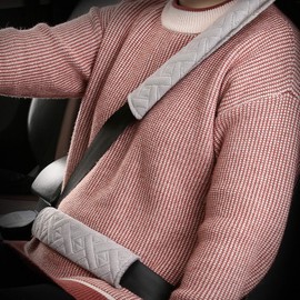 CHENGZI Universal-Sicherheitsgurt-Polster, weich, bequem, Schultergurt-Bezüge (Grau-B)