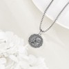 YFN Sisyphus Necklace Sterling Silver Religious Protector Pendant Greek God