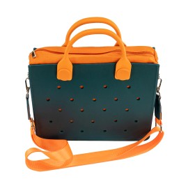 Wholesale Halloween EVA Tote Bag Pumpkin Ghost Waterproof Handbag Punch Hole DIY Charm Tote Bags for Women Bag Halloween Handbagsize: M, color: HYB-T06