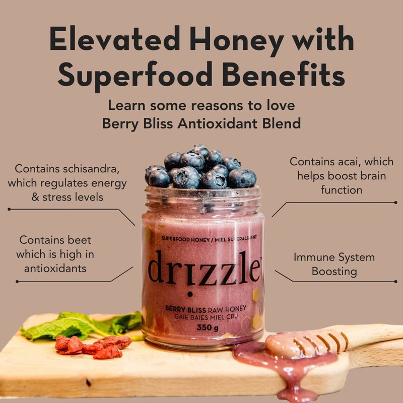 Drizzle Berry Bliss Raw Honey - All Natural Pure Raw