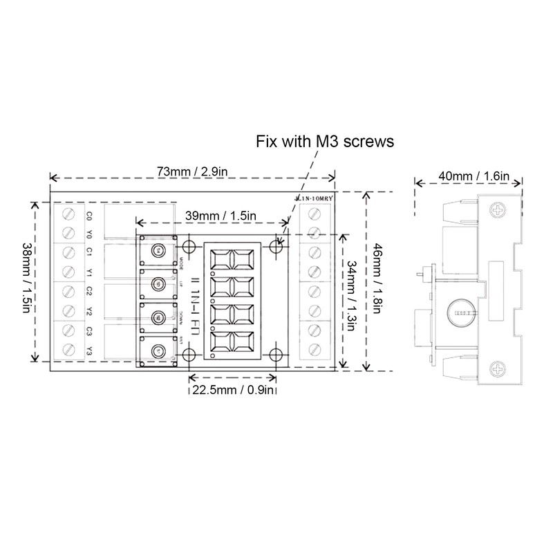 PLC Industrial Control Board Relay Digital Tube Integrated with Shell