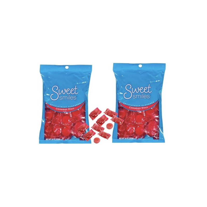 Sweet Smiles Cinnamon Discs Candy 9 OZ (2 Pack) |