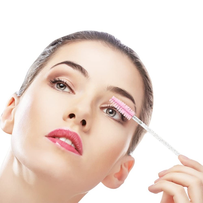 300 PCS Crystal Eyelash Mascara Wands Disposable Lash Brushes for
