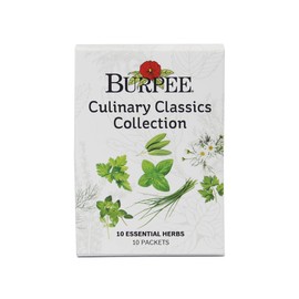 Burpee Culinary Classics Garden Collection 10 Packets of Non-GMO Chives, Cilantro, Basil, Sage, Thyme, Dill, Parsley, Chamomile, Marjoram & Oregano | Kitchen Herb Variety Pack, Seeds for Planting