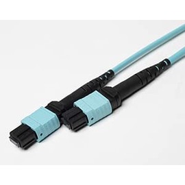 FCD - 2M OM4 MTP MTP 12 Fiber Optic Cable | 100G Plenum Multi-Fiber 50/125 MTP to MTP Multimode Jumper 2 Meter (6.56ft) | B Type Polarity | 1/10/40/100g mmf qsfp 100gbase 12f MTP