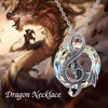 ONEFINITY Dragon Necklace 925 Sterling Silver Aurore Boreale Crystal Dragon