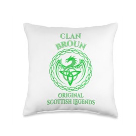 Broun Original Scottish Legends - Broun Family Throw Pillow