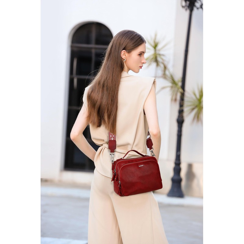 Gladdon Women's Shoulder Bag with Zip, Crossbody Bag, Leather Handbag