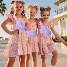 Belt Crossbody Bag for Girls Women - girls fanny pack ages 8-12 Teen Birthday Gifts Small Waist Packs Trendy Kids Fanny Pack, Purple, H