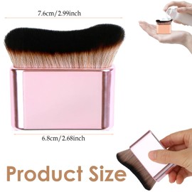 BEANPRECOY 2 Pcs Self Tanning Brush, Multi Functional Body Makeup Brush with Soft Bristles, Self Tanner Brush, Applicator Sunscreen Brush, Foundation Brush, for Face and Body (C)