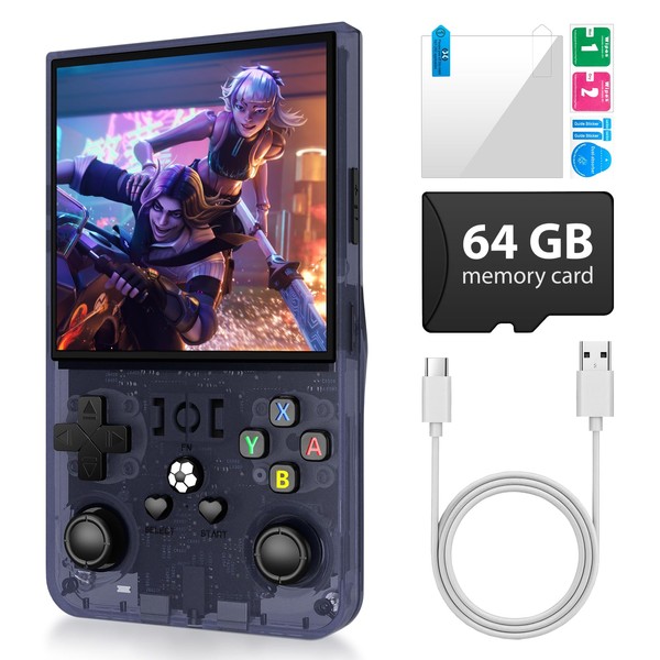 R36 Max Retro Handheld Game Console, Video Game Console with
