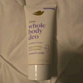 Dove Whole Body Aluminum-Free Invisible Cream Deodorant Coconut & Vanilla 2.5oz