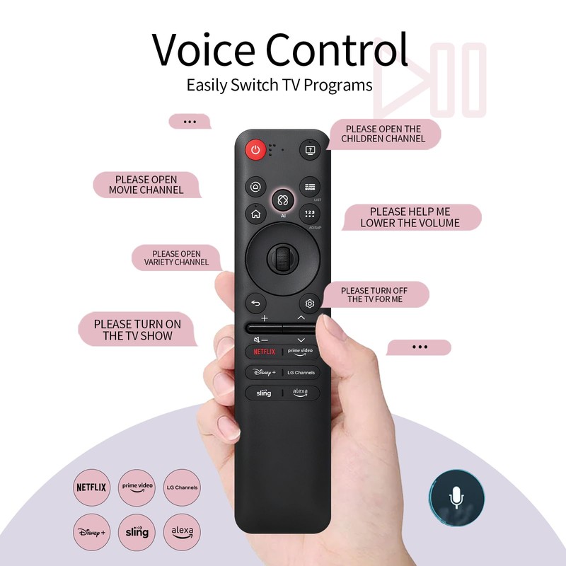 AKB76046602 Voice Magic Remote MR25GA Compatible with LG Remote 2025