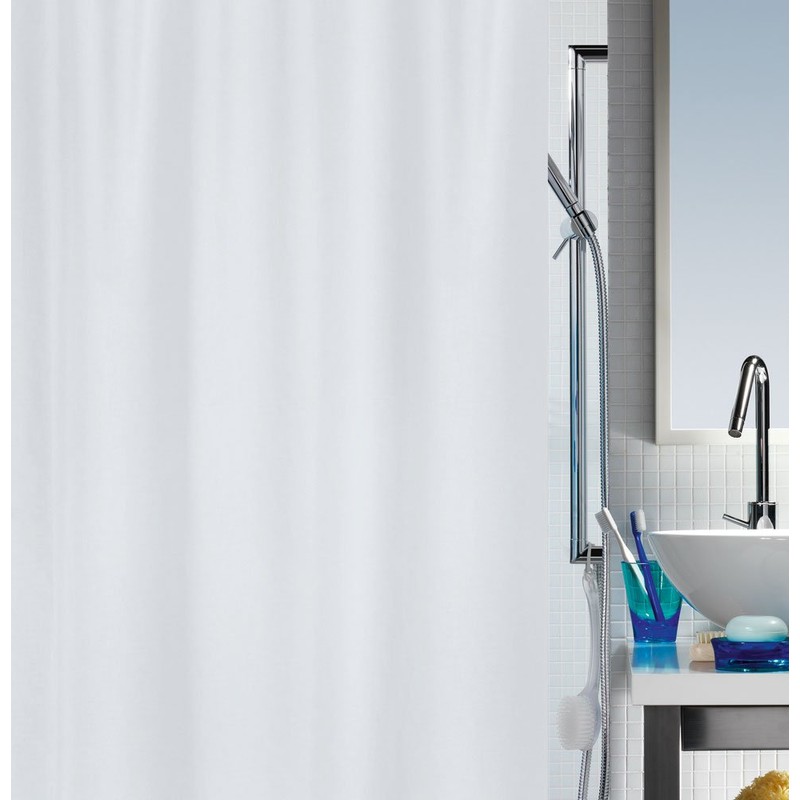 Spirella Anti-Mould Shower Curtain - Anti-Bacterial, Washable, Waterproof - Polyester,
