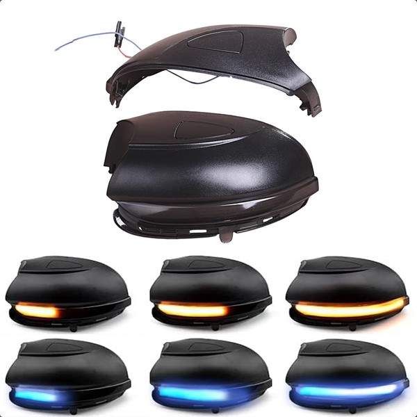 LoreenCar Dynamic Turn Signal Light Side Mirrors Blinker For VW