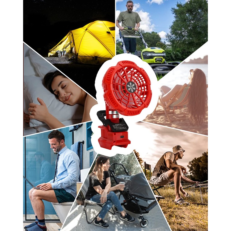 Taingwei Portable Clip on Fan for Craftsman V20 Battery,20V Battery