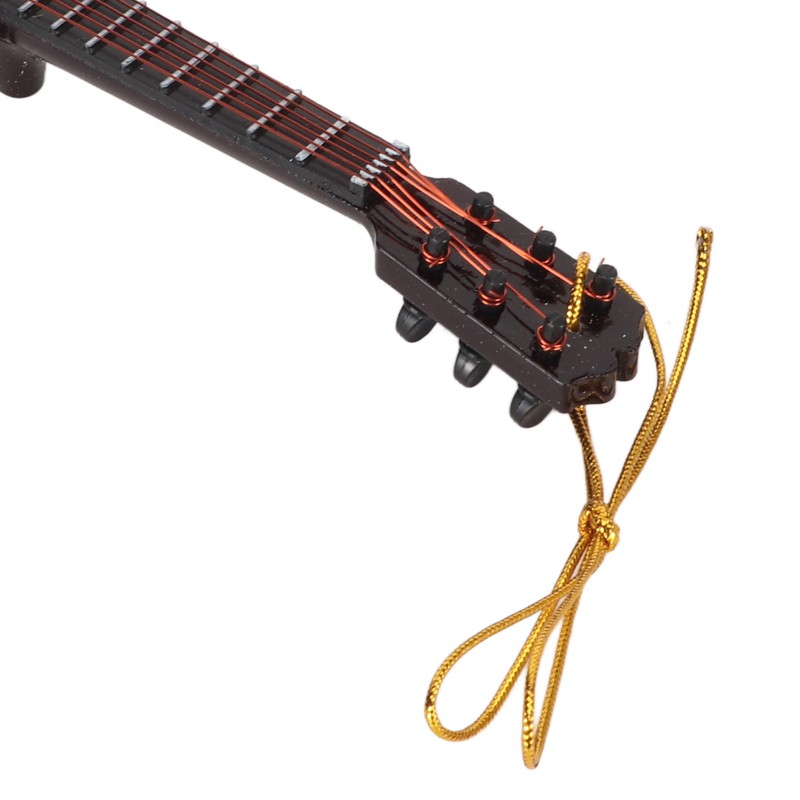 Guitar Ornament Resin Miniature Guitar Hanging Ornaments for Christmas Birthday