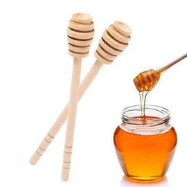 ZAMXHUG Wooden Honey Stirrers, Pack of 2 Honey Spoons, Honey Spoons, Honey Spoon for Wedding, Birthday, Baby Shower, Christmas, Party, Dessert Tool, 15 cm