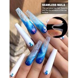 TOROKOM Nail Dual Forms for Poly Gel, 120P Quick Extension Molds Clear Tips, Full Cover Reusable Nail Forms for Builder Gel Manicure Design Salon & DIY