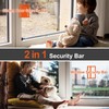 Sliding Door Lock,17" - 51" Sliding Door Security Bar Heavy