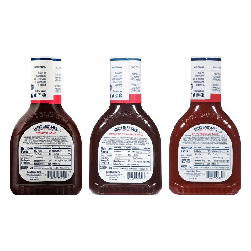 Sweet Baby Ray's Gourmet Barbecue Sauce Bundle – 1 Buff-a-Cue,