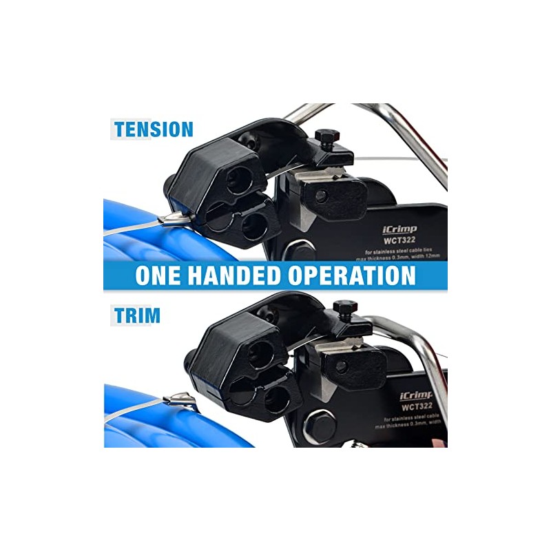 IWISS Metal Zip Tie Gun - Durable Tensioning & Cutting