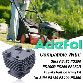 Adefol 35mm Cylinder Crankshaft Piston Kit for Stihl FS120 FS200 FS200R FS250 FS250R String Trimmer Brushcutter Replacement Part Replace 4134 020 1213, 4134 030 0400