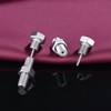 Yumilok Mens Stud Earrings Stainless Steel Screw Earrings Barbell Ears